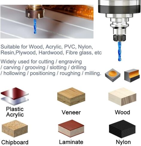 4/6mm Shank Ball Nose End Mill 2 Flute CNC Router Bit Nano Blue Coated Carbide Milling Cutter(4x25x45) in Saudi Arabia