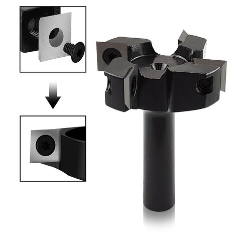 8/12/12.7mm Shank 4-Flutes Wood Planer Bit CNC Spoilboard Surfacing Router Bit Slab Flattening Milling Cutter Woodworking Tools(12X12mm Blades) in Saudi Arabia