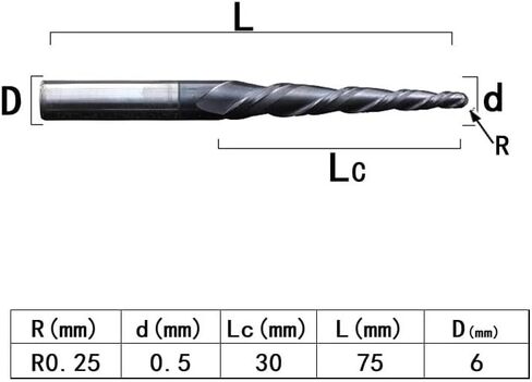 4mm 6mm 8mm Shank Tungsten Solid Carbide End Mill Ball Nose Tapered End Mills Router Bits CNC Taper Wood Metal Milling Cutter(R1.5X60X8DX100) in Saudi Arabia