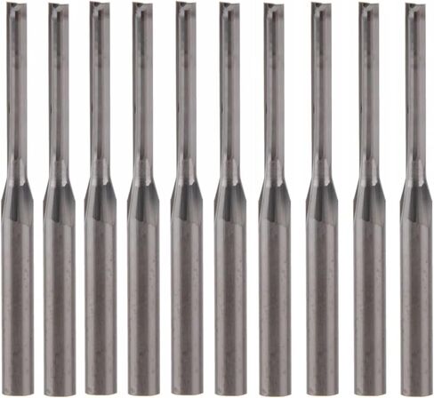 10pcs 3.175mm ملم مباشرة قطعة طحن الخشب القاطع CNC كربيد صلبة اثنين بتات مزدوجة البتات CNC أجهزة التوجيه CNC in Saudi Arabia