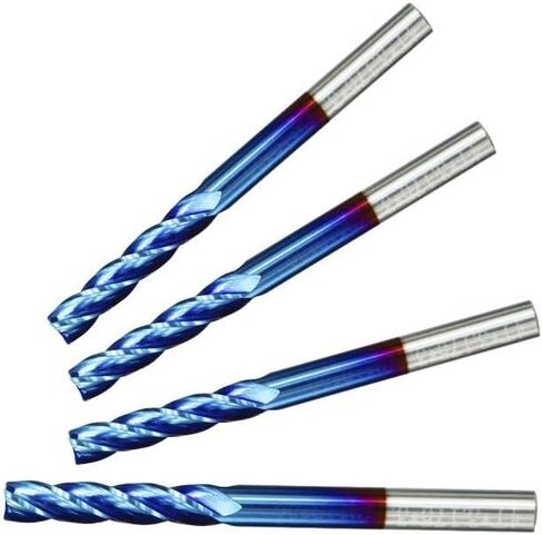 3.175-6mm Shank Carbide Milling Cutter 4 Flute CNC Router Bit Flat Milling Bit For Aluminum Brass Cutting CNC End Mill(3.175x3.175x8x40) in Saudi Arabia