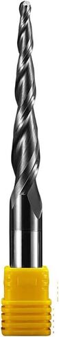 4mm 6mm 8mm Shank Tungsten Solid Carbide End Mill Ball Nose Tapered End Mills Router Bits CNC Taper Wood Metal Milling Cutter(R0.75X15X3.175DX38L) in Saudi Arabia