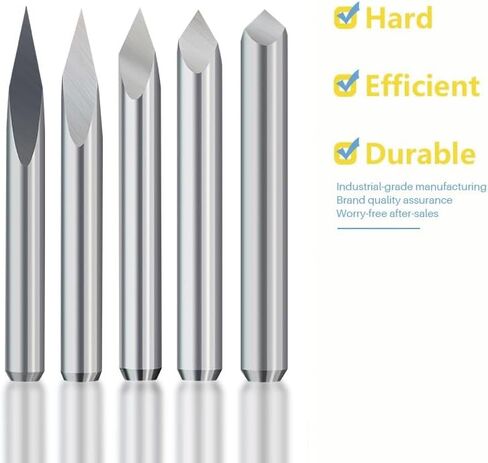 4mm 6mm Shank CNC Router Bit 3 Edge Pyramid Engraving Bits 4mm Shank Carbide End Mill 20,30,40,45,60,90 Degrees CNC Router Milling Tool(4x0.2x45) in Saudi Arabia