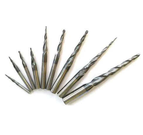 1PCS 3.175mm 6mm 8mm Shank Carbide Spiral Tapered Ball Nose End Mill 2 Flutes Router Bit Woodworking CNC 2D 3D Carving Bits Wood Milling Cutter(R2.0xD6x20x50L) in Kuwait