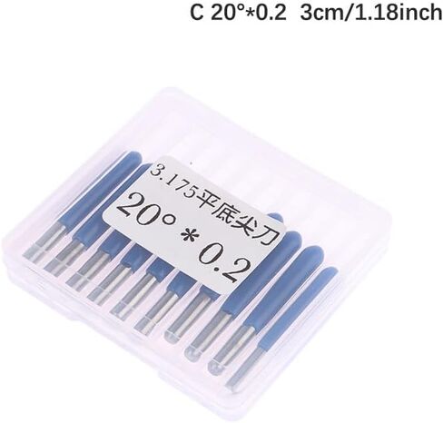 10pcs 3.175mm carbide pcb bits bits cnc tool 10 degrees 0.1mm (04) in Saudi Arabia