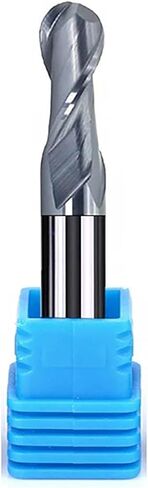 HRC50 55 65 4mm 6mm 8mm Shank Ball Nose End Mill Tungsten Carbide Cutter CNC Router Bit Milling Tool R0.5 2 4 Flute(HRC50-2F,R6X12DX100L) in Saudi Arabia