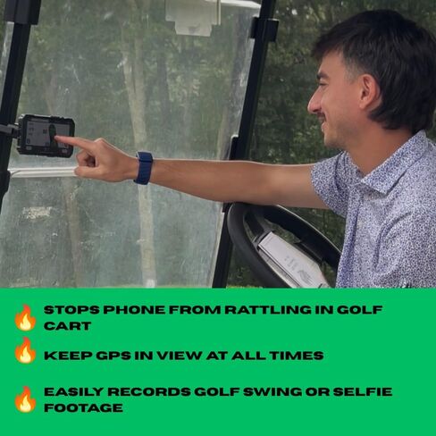 حامل هاتف Luna's Golf Cart ، متوافق مع: Magsafe Mount مع مغناطيس 45 رطل ، مفصل كرة قابل للتعديل ، iPhone 12+ متوافق ، أسود in Saudi Arabia