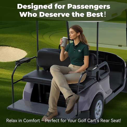 مسند ذراع عربة الجولف المطورة مع حامل الكأس-وسادة راحة واسعة ، ملائمة عالمية لـ Ezgo ، Club Car ، Yamaha-مقاومة للماء ، تثبيت خالٍ من الأدوات ، أنابيب مربعة 1 "و 1.25" مربعة in Kuwait