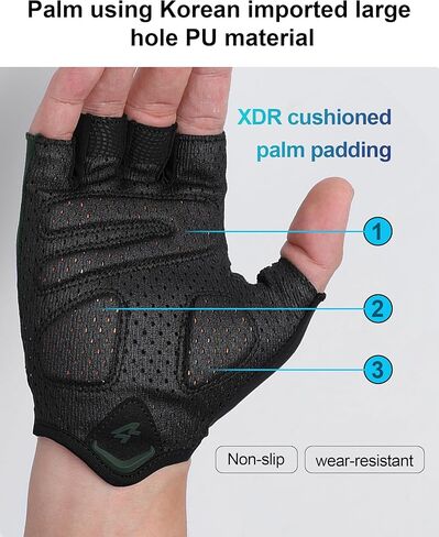 Cycling Gloves Men Women, XRD Shock-Absorbing Padded Bike Glove, Moisture-Wicking Bicycle Gloves Half Finger Road Biking in Kuwait