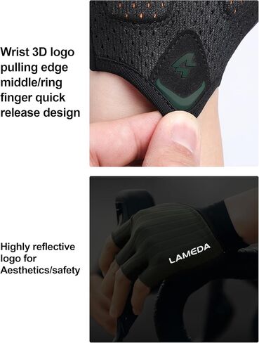 Cycling Gloves Men Women, XRD Shock-Absorbing Padded Bike Glove, Moisture-Wicking Bicycle Gloves Half Finger Road Biking in Kuwait