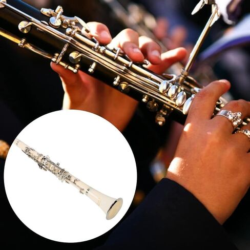 eBonite BB Clarinet 17 Keys ، Clarinet with Reed ، Hard Case ، Gloves ، Cleaning Cloth BB Clarinet for Beginners Musical Musical (White ؛#1) in Saudi Arabia