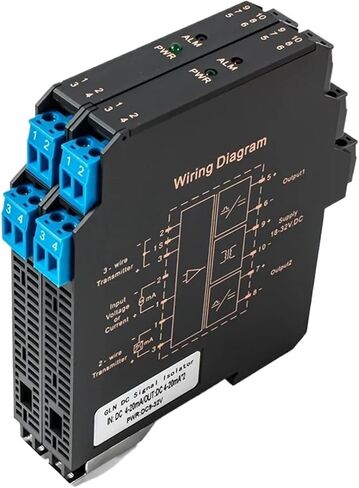MNEXQML 1PCS 4-20mA 0-10V Signal Converter 0-5V 1-5V 1 in 1 Out 1 in 2 Out Signal Isolation Converter DC24V Analog Signal Isolator(1in1out,Output 4-20MA_Input 4-20MA_DC24V) in Saudi Arabia
