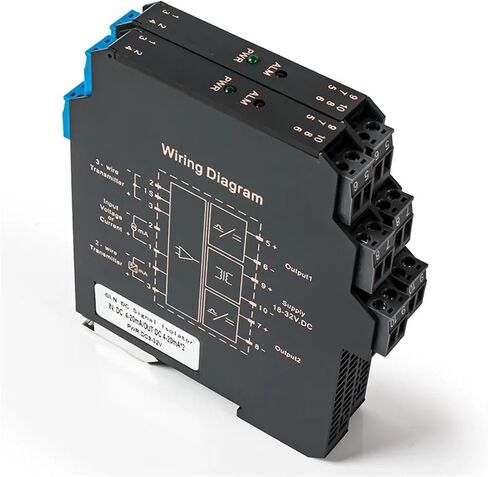 MNEXQML 1PCS 4-20mA 0-10V Signal Converter 0-5V 1-5V 1 in 1 Out 1 in 2 Out Signal Isolation Converter DC24V Analog Signal Isolator(1in1out,Output 4-20MA_Input 4-20MA_DC24V) in Saudi Arabia