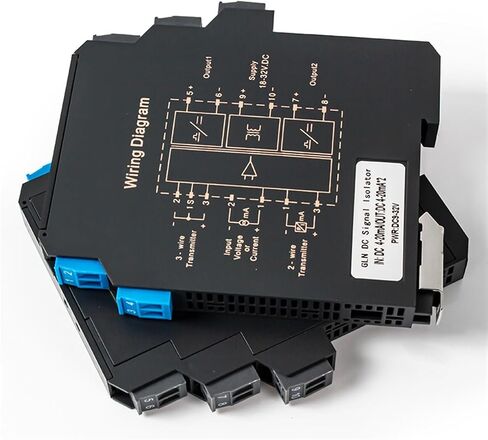 MNEXQML 1PCS 4-20mA 0-10V Signal Converter 0-5V 1-5V 1 in 1 Out 1 in 2 Out Signal Isolation Converter DC24V Analog Signal Isolator(1in1out,Output 4-20MA_Input 4-20MA_DC24V) in Saudi Arabia