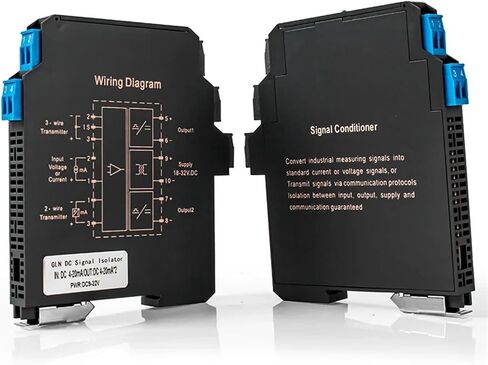 MNEXQML 1PCS 4-20mA 0-10V Signal Converter 0-5V 1-5V 1 in 1 Out 1 in 2 Out Signal Isolation Converter DC24V Analog Signal Isolator(1in1out,Output 4-20MA_Input 4-20MA_DC24V) in Saudi Arabia