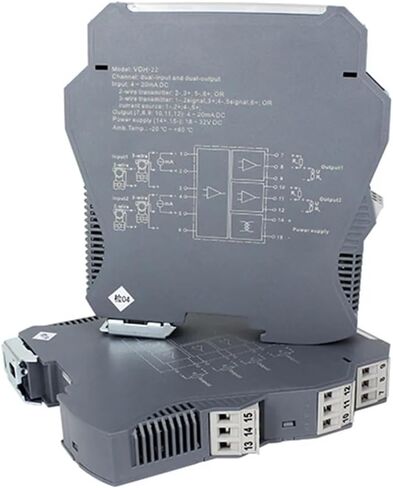 MNEXQML 1PCS Signal Isolator 4-20mA Input Output Analog Distribution Galvanic Isolation Dual Channel(1IN3OUT,Output 0-10V_Input 0-10V_DC24V) in Saudi Arabia