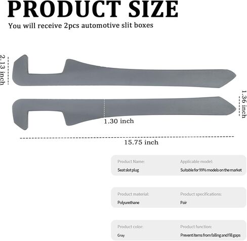 2PCS Car Seat Gap Filler,Flexible Car Gap Filler Avoids Phones Keys Purses from Falling Provides Gap Filler for Car,Universal Car Blocker Between Seats Car Accessories Interior in Kuwait