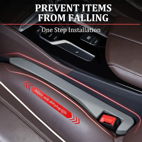 2PCS Car Seat Gap Filler,Flexible Car Gap Filler Avoids Phones Keys Purses from Falling Provides Gap Filler for Car,Universal Car Blocker Between Seats Car Accessories Interior in Kuwait