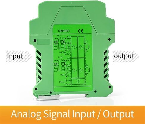 1PCS Analog Signal Isolator 4-20mA 1 in 1 Out 0-10V to 4-20mA Signal Isolator DC24V Signal Converter Isolator(1 Input 2 Output,0-10V Out_DC24V Power Supply_4-20MA in) in Saudi Arabia