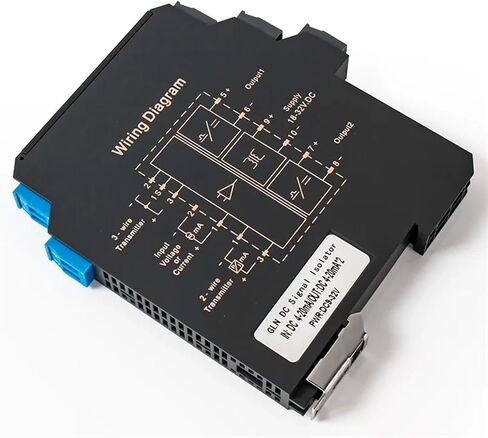 MNEXQML 1PCS 0-10V Signal Isolator 4-20mA to 0-5V 1-5V Signal Converter 1 in 1 Out 2 in 2 Out 0-10V 0-5V 4-20mA Analog Signal I(1in1out,Output 0-10V_Input 1-5V_DC24V) in Saudi Arabia