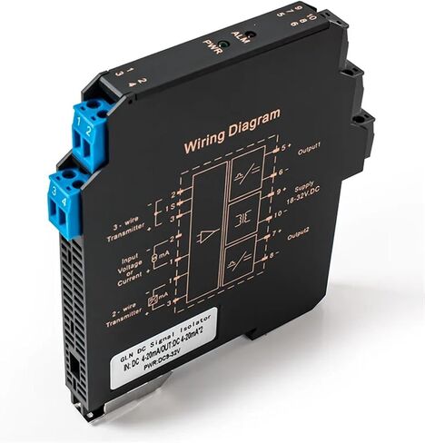MNEXQML 1PCS 0-10V Signal Isolator 4-20mA to 0-5V 1-5V Signal Converter 1 in 1 Out 2 in 2 Out 0-10V 0-5V 4-20mA Analog Signal I(1in1out,Output 0-10V_Input 1-5V_DC24V) in Saudi Arabia