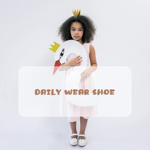 ADAMUMU Toddler Dress Shoes Flower Girl Shoes for Weeding Cute Toddler Mary Jane Shoes Lace Flore Ballet Flat for Walking, Jumping in Kuwait