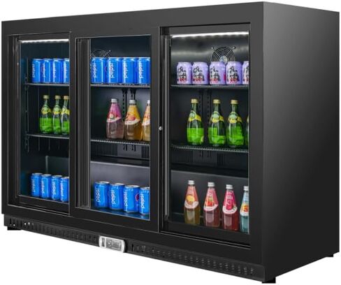 Back Bar Cooler with 2 Glass Doors, Counter-Height Beverage Refrigerator, 7.5 Cu.Ft., Commercial Fridge with LED in Saudi Arabia