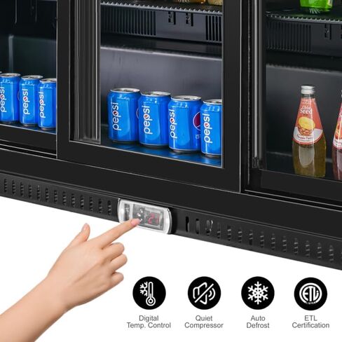 Back Bar Cooler with 2 Glass Doors, Counter-Height Beverage Refrigerator, 7.5 Cu.Ft., Commercial Fridge with LED in Saudi Arabia