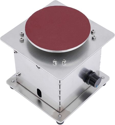 4" Mini Disc Sander & Bench Grinder - 200W 6000RPM Electric Sanding Machine w/Variable Speed & Reverse Function, for Wood/Metal/Stone (Silver) in Saudi Arabia