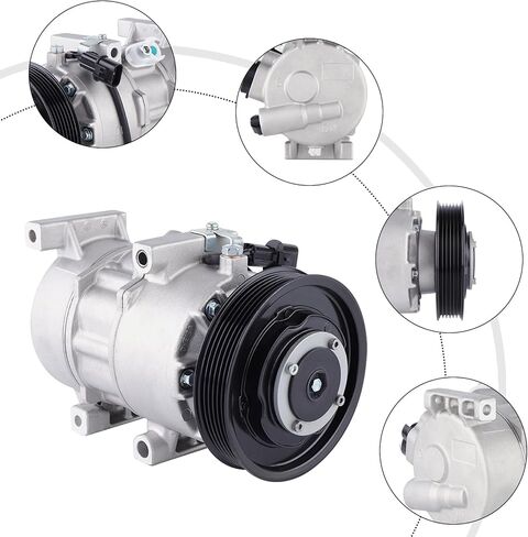 ضاغط A/C مع القابض لعام 2012-2016 Hyundai Accent 1.6L & 2012-2015 KIA RIO 1.6L ، CO 20765C 977011R100 Replacement ، 12V R134A in Saudi Arabia