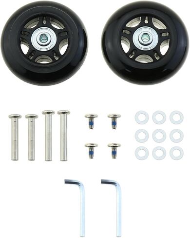 DGZZI 1 Pair Luggage Suitcase Replacement Wheels Rubber Swivel Caster Bearing Repair Kit Scooters Equipment Component 75x24mm in Saudi Arabia
