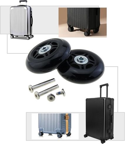DGZZI 1 Pair Luggage Suitcase Replacement Wheels Rubber Swivel Caster Bearing Repair Kit Scooters Equipment Component 75x24mm in Saudi Arabia