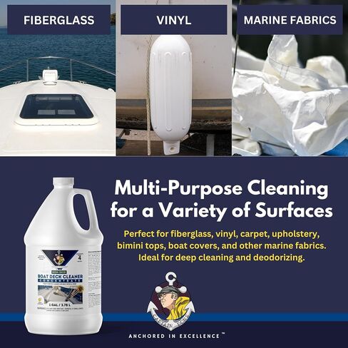 Captain Don's Non-Skid Boat Deck Cleaner Concentrate, 1 Gallon – Makes 4 Gallons – Citrus + Oxygenated Formula – Removes Dirt, Grease, & Stains – Essential Boat Cleaning Supplies in Saudi Arabia