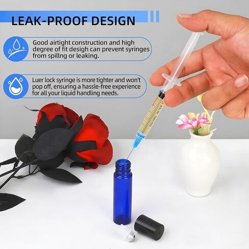 20 Pack 3ml Syringes with 23G 1 Inch, Disposable Luer Lock Syringe Individually Sterile Packed for Scientific Lab, Liquid Measuring and Dispensing in Saudi Arabia