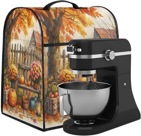 Fall Farm Farm Autumn Pumpkins Kitchen Aid Aid Cover متوافق مع 6-8 Quarts غطاء الغبار خلاط مع سستة جيب المطبخ المطبخ ملحقات كيس المطبخ أجهزة المنظم in Saudi Arabia