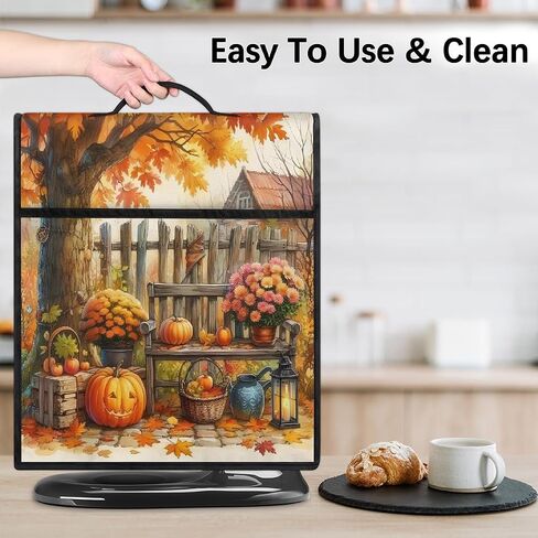 Fall Farm Farm Autumn Pumpkins Kitchen Aid Aid Cover متوافق مع 6-8 Quarts غطاء الغبار خلاط مع سستة جيب المطبخ المطبخ ملحقات كيس المطبخ أجهزة المنظم in Saudi Arabia
