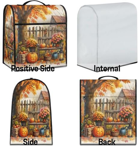 Fall Farm Farm Autumn Pumpkins Kitchen Aid Aid Cover متوافق مع 6-8 Quarts غطاء الغبار خلاط مع سستة جيب المطبخ المطبخ ملحقات كيس المطبخ أجهزة المنظم in Saudi Arabia