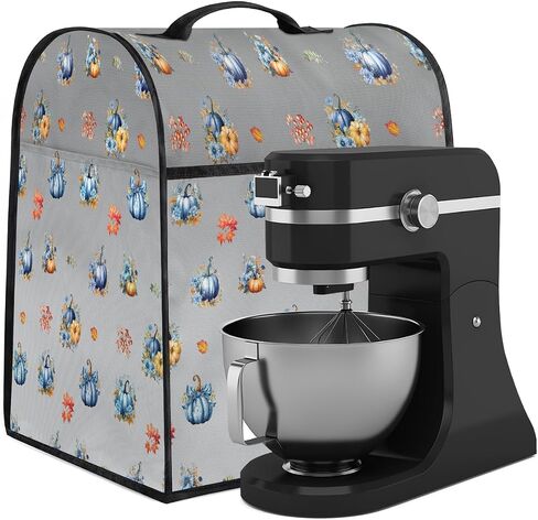 Autumnpumpkins Fall Blue Kitchen Aid Mixer Cover Compatible with 6-8 Quarts Stand Mixer Dust Cover with Zipper Pocket Kitchen Aid Mixer Accessories Kitchen Appliance Organizer Bag in Saudi Arabia