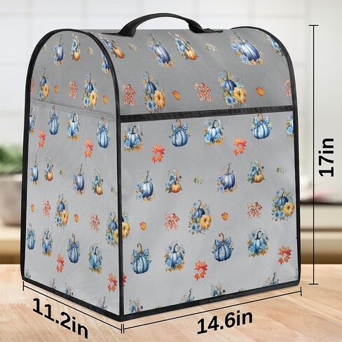 Autumnpumpkins Fall Blue Kitchen Aid Mixer Cover Compatible with 6-8 Quarts Stand Mixer Dust Cover with Zipper Pocket Kitchen Aid Mixer Accessories Kitchen Appliance Organizer Bag in Saudi Arabia