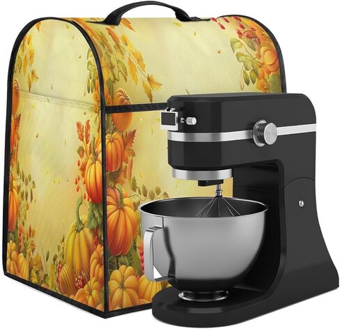 Fall Autumn Pumpkins Decorations Kitchen Aid Mixer Cover Compatible with 6-8 Quarts Stand Mixer Dust Cover with Zipper Pocket Kitchen Aid Mixer Accessories Kitchen Appliance Organizer Bag in Saudi Arabia