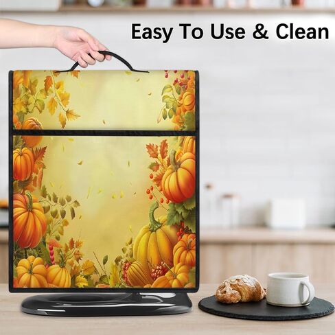 Fall Autumn Pumpkins Decorations Kitchen Aid Mixer Cover Compatible with 6-8 Quarts Stand Mixer Dust Cover with Zipper Pocket Kitchen Aid Mixer Accessories Kitchen Appliance Organizer Bag in Saudi Arabia