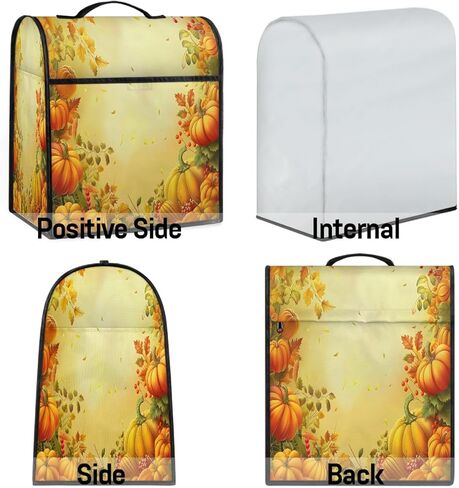 Fall Autumn Pumpkins Decorations Kitchen Aid Mixer Cover Compatible with 6-8 Quarts Stand Mixer Dust Cover with Zipper Pocket Kitchen Aid Mixer Accessories Kitchen Appliance Organizer Bag in Saudi Arabia
