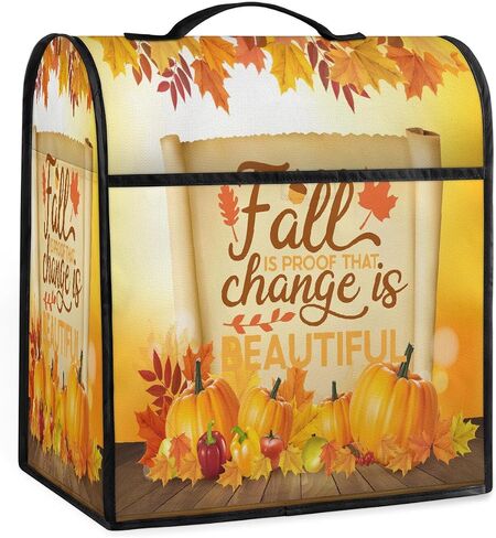 Autumn Fall Thankgiving Decor Kitchen Aid Mixer Cover Compatible with 6-8 Quarts Stand Mixer Dust Cover with Zipper Pocket Kitchen Aid Mixer Accessories Kitchen Appliance Organizer Bag in Saudi Arabia