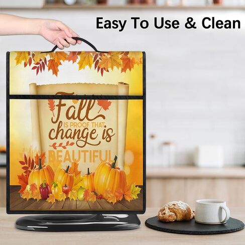 Autumn Fall Thankgiving Decor Kitchen Aid Mixer Cover Compatible with 6-8 Quarts Stand Mixer Dust Cover with Zipper Pocket Kitchen Aid Mixer Accessories Kitchen Appliance Organizer Bag in Saudi Arabia