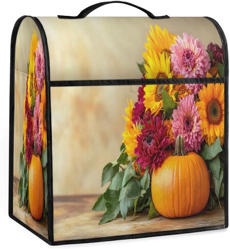 Autumn Fall Pumpkins Decor 1 Kitchen Aid Mixer Cover Compatible with 6-8 Quarts Stand Mixer Dust Cover with Zipper Pocket Kitchen Aid Mixer Accessories Kitchen Appliance Organizer Bag in Saudi Arabia