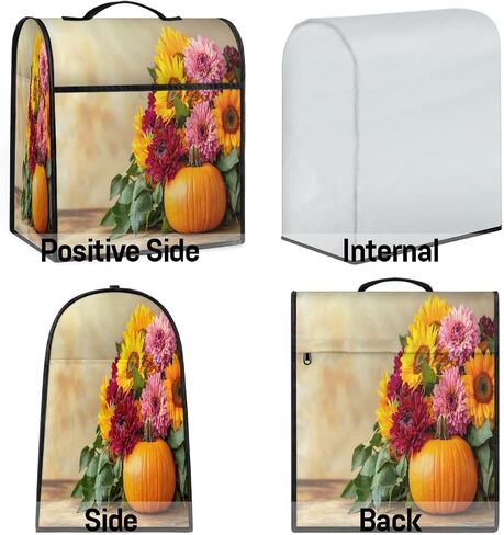 Autumn Fall Pumpkins Decor 1 Kitchen Aid Mixer Cover Compatible with 6-8 Quarts Stand Mixer Dust Cover with Zipper Pocket Kitchen Aid Mixer Accessories Kitchen Appliance Organizer Bag in Saudi Arabia