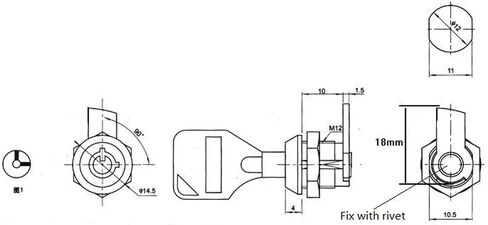 MS102 Drawer Tubular Cam Lock Cylinder Door Mailbox Cabinet Tool with 2 Keys MS102 1Pcs in Saudi Arabia