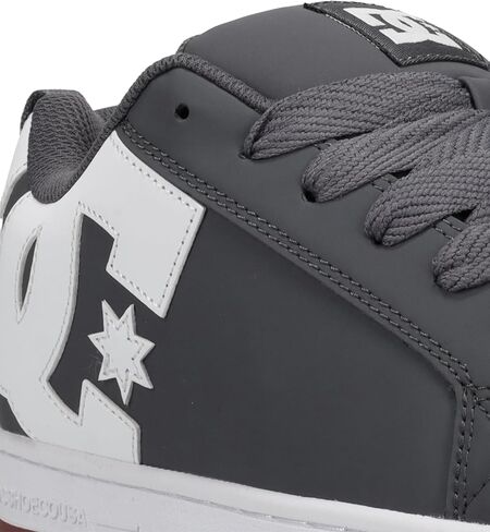 DC Men's Court Graffik Skate Shoe ، رمادي/أبيض in Saudi Arabia