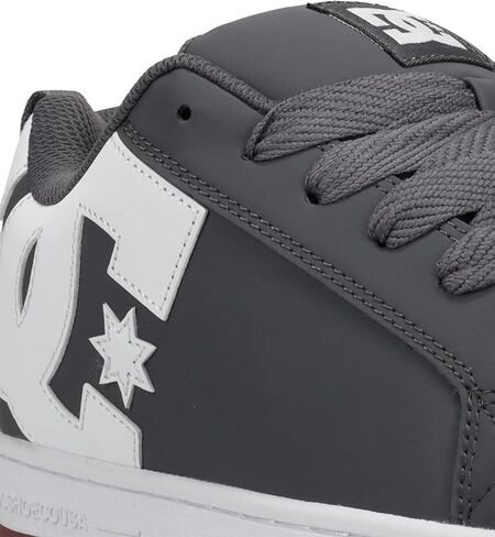 DC Men's Court Graffik Skate Shoe ، رمادي/أبيض in Saudi Arabia