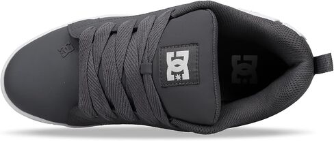 DC Men's Court Graffik Skate Shoe ، رمادي/أبيض in Saudi Arabia
